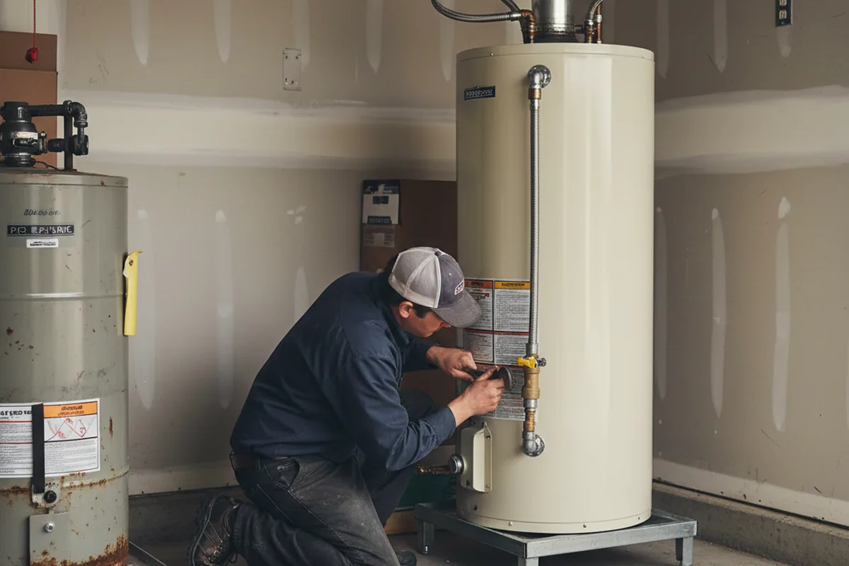 Water heater and shutoff valve replacement in Gillespie